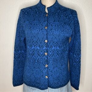 Raffo 100% Alpaca Nordic Cardigan Sweater